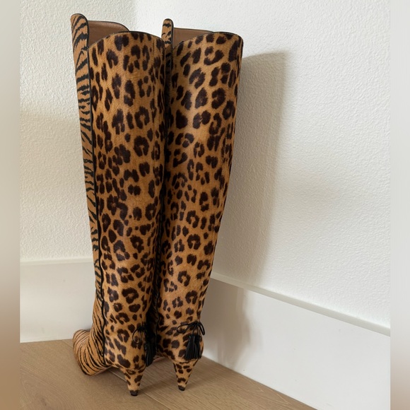AQUAZURRA/Claudia Schiffer Leopard Boots 39 - Picture 7 of 10